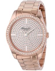 Kenneth Cole New York Womens KC4958 Classic Triple Rose Gold Bracelet Stone Dial Watch