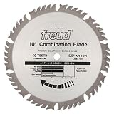 Freud LU84M011 10-Inch 50 Tooth ATB Combination Saw Blade with 5/8-Inch Arbor