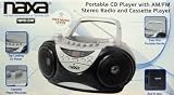 Naxa NPB-241 Portable CD Player, AM/FM Stereo Radio & Cassette Player/Recorder