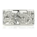 TrendToGo Tiffany Inspired Sterling Silver Freeform Band Ring