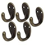uxcell ハンガー フック 帽子 コートのローブ 単壁 ドア 5個