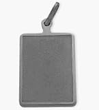 14 Karat White Gold Satin Finish Rectangle Dog Tag