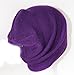 ALL 1N ALL Ribbed Beanie Hat Slouch Style Skull Cap Ski Hat Purple