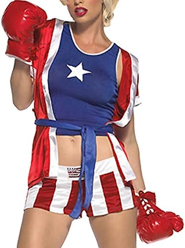 TideGG Women's Attractive Night Club Wear Boxer Uniform Blue One Size