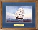 Bald Eagle Clipper Ship Wall Decor Maritime Picture Framed Art Print
