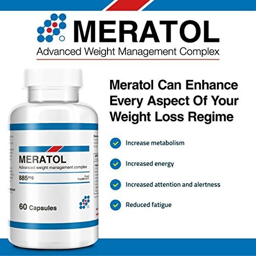 Meratol Advanced Weight Management, Metabolism Booster, Carb Blocker & Weight Loss Supplement - 60 Capsules (1 Month Supply)