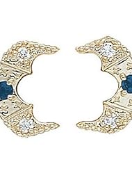 14 Karat Gold Slide with Sapphire center and Diamond accents GS345-2-S-D
