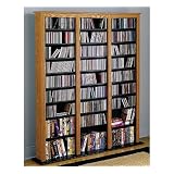 Large Capactiy Oak/Black Finish Floor Rack