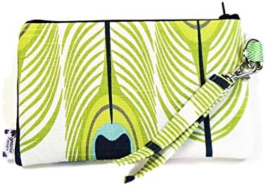 Gracie Designs Womens Wristlet Purse Lime Green Peacock