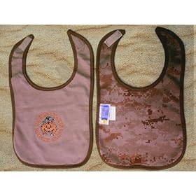 MARINE BIB - DESERT TAN CAMO & BULLDOG LOGO - REVERSIBLE