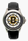 Boston Bruins NHL Rookie Watch with Leather Band from LogoArt