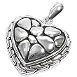 Silver Heart Pendant, Size: 19mm