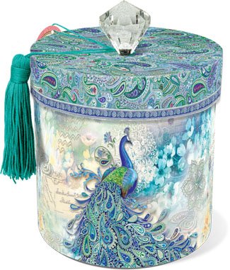 Punch Studio Paisley Peacock Toilet Tissue Holder