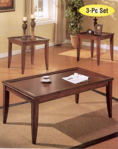 Cherry 3pc Coffee/end Table Set