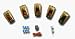 Pacer Chevy Style Cab Roof Running Lights Kit (5 Lights - Amber)