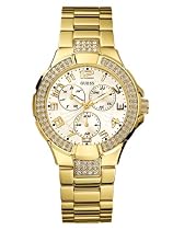 GUESS Women's Crystal Accented Gold-Tone Watch #13537L
