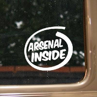 Adhesive Vinyl Guns Funny Inside Vinyl Helmet Art C Wall Art Window Decoration E I A S K L Wall Car R Bike Macbook E Decor Arsenal D C Ammo Notebook T
