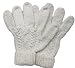 Handmade Alpaca Winter Gloves for Women - Cable Design in French Cream (Knitt...