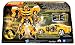 Hasbro Year 2010 Transformers Human Alliance "Hunt for the Decepticons" Series Robot Action Figure Set - Voyager Class 7 Inch Tall BUMBLEBEE (Vehicle Mode: Camaro Concept) with Flip Out Cannon Plus 2-1/2 Inch Tall Sam Witwicky with White Shirt Figure_s-3