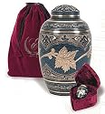 The Severn Cremation Urn. A Hand Engraved Cremation Urn Manufactured From Solid Brass With Marble Patina Finish. Available in 3" or 11" height.