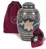 The UrnConcern Severn Cremation Urn. A Hand Engraved Cremation Urn Manufactured From Solid Brass With Marble Patina Finish. 3