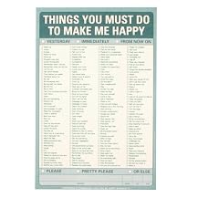 Things You Must Do To Make Me Happy Message Pad