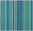 Durable Drill Weave 100% Cotton Colorful Green and Blue Striped Tablecloth 60x60 Inches