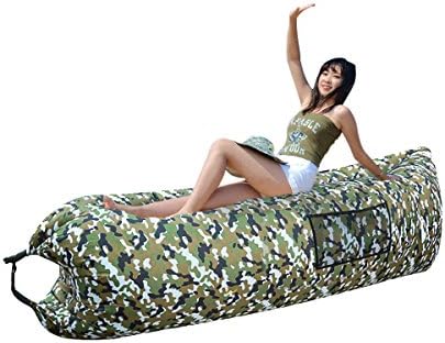 PreEye Outdoor or Indoor Air Sleeping Sofa, Fast Inflatable Sleeping Bag Folding Lazy Sleeping Bed Sofa for Camping, Beach, Travelling, Park &amp; Other Outdoor Gathering
