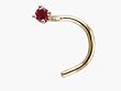 14 karat with genuine RUBY gemstone nose screw