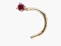 14 karat with genuine RUBY gemstone nose screw