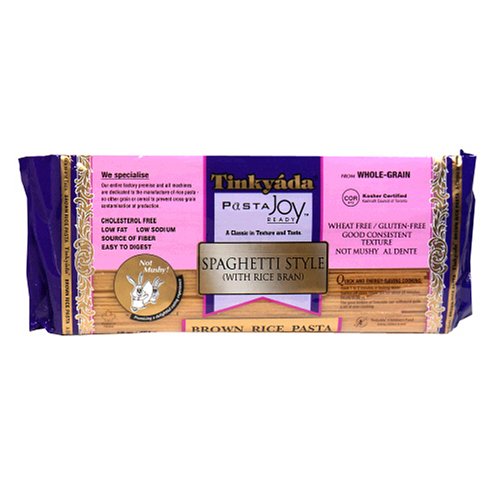 Tinkyada Brown Rice Spaghetti with Rice Bran, 16-Ounce Packages (Pack of 12)