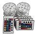 Tripop Waterproof LED Vase Light, RGB Color Changing and Batteries Operated Floral Lamp W/ Remote Control (4 Pack)