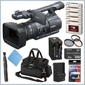 Sony hdrfx1000 HDRFX1000 HDR-FX1000 High Definition MiniDV Handyca + 8m Camcorder + Sony LCSVCC Carry Case + Tiffen 62MM Filter Kit + Extra BatteryGB Memory Stick + Camcorder Accessory Kit