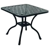 Darlee Series 30 Cast Aluminum Outdoor Patio Tea Table - 21 Inch Square - Antique Bronze