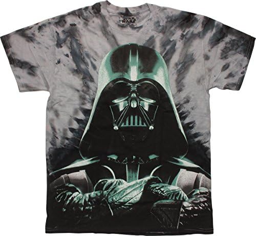 Star Wars Darth Vader Laid Back Stance Blue Tye Dye T Shirt (l)