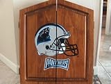 Carolina Panthers NFL Solid Wood Dart Cabinet