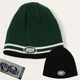 Urban Boundaries - New York Jets Reversible Ribbed Knit Beanie