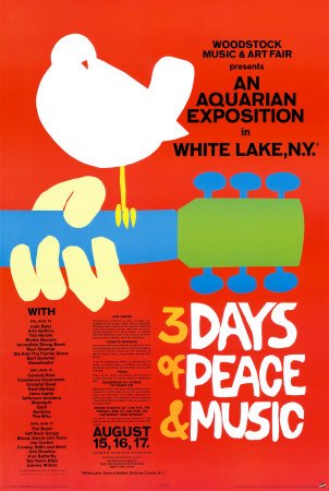 Woodstock (3 Days of Peace & Music, Red) Music Poster Print - 24x36 Woodstock (3 Days of Peace & Music, Red) Music Poster Print - 24x36