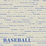 Masterpiece Studios 171785 Baseball Words Scrapbook Paper - Pack of 25