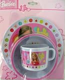 Mattel's Barbie 3 pc Dining Set - Girls Dinnerware