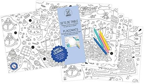 Oh my [OMY] from France! Paint picture place mat (size W40 E~ H30cm) EE Games EE PLACEMATS GAMES OM-104