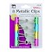Charles Leonard Clips - Binder - Metallic - Assorted Colors -Small - 8/Card, 80108