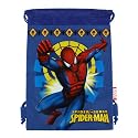 Disney Spiderman Drawstring Backpack in Blue For Children. Disney Spiderman Sling Nylon Travel Bag (Dimension: 15" x 10.25"; Weight: 0.25lb)