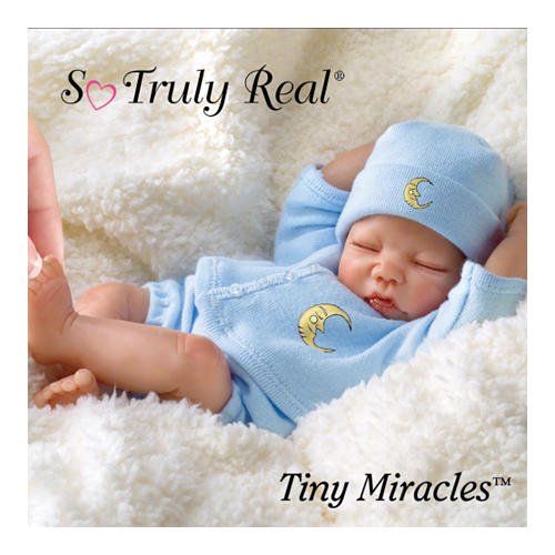 Ashton Drake Doll - So Truly Real - TINY MIRACLE 'Musical' LULLABY BOY - Plays 'Brahms' Lullaby' - Just 10 inches Long - Artist Marjorie Trieschmann!