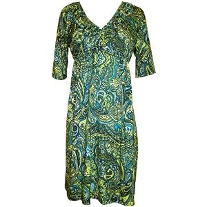 Print Ruffle V-Neck Baby Doll Dress Junior Plus Size