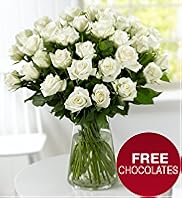Classic White Roses Bouquet