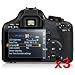 eForCity 3 3.3 Inch Clear Reusable SCREEN PROTECTOR Compatible with CANON EOS REBEL T1i D-SLR CAMERA