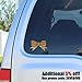 Leopard Print Bow Decal bumper sticker 5