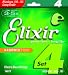 Elixir Strings Electric Bass Strings, 4-String, Medium, Long Scale NANOWEB Coating