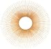 Ashton Sutton Wall Mirror, Gold Metal Sunburst Rays